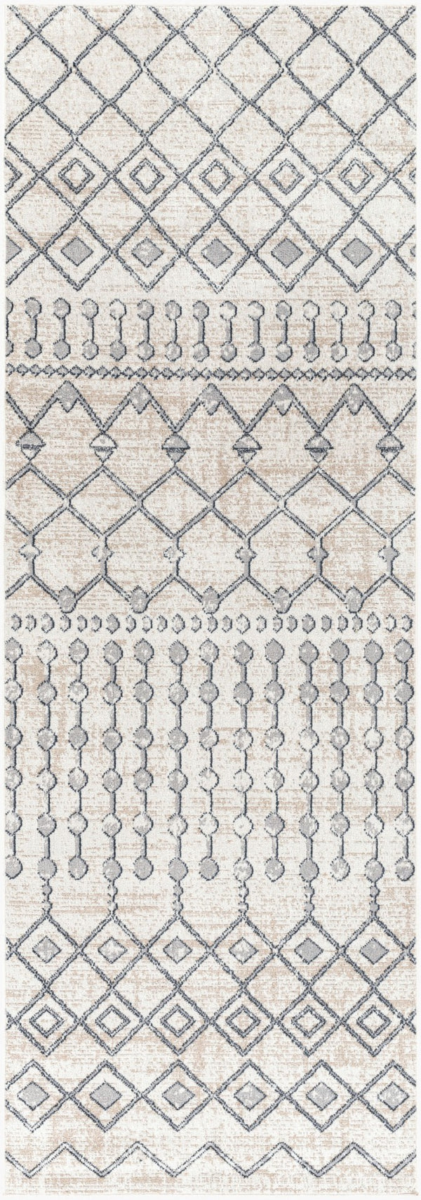 Livabliss Lavadora Machine Woven Bohemian Global Runner Rug for Hallways and Entryways Ink Blue, Gray 2'7" x 7'3" LVR2339-2773