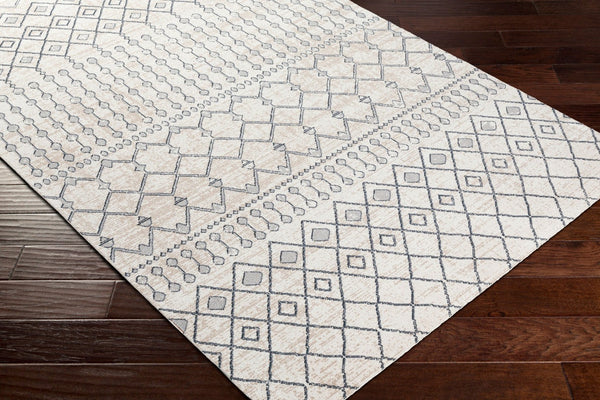 Livabliss Lavadora Machine Woven Bohemian Global Runner Rug for Hallways and Entryways Ink Blue, Gray 5'3" x 7' LVR2339-537