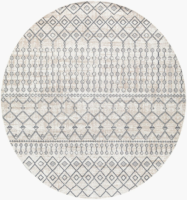 Livabliss Lavadora Machine Woven Bohemian Global Runner Rug for Hallways and Entryways Ink Blue, Gray 6'7" x 6'7" LVR2339-67RD