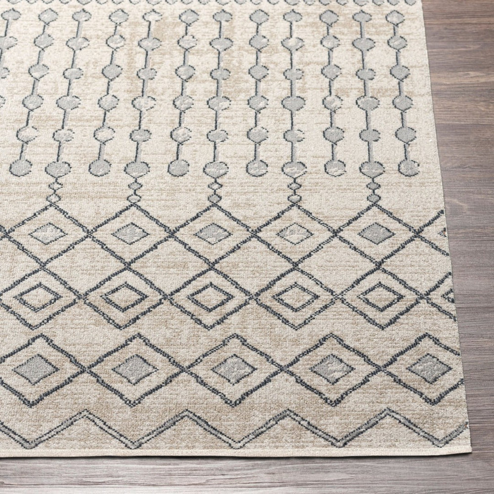 Livabliss Lavadora Machine Woven Bohemian Global Runner Rug for Hallways and Entryways Ink Blue, Gray 6'7" x 6'7" LVR2339-67RD
