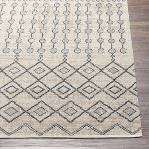 Livabliss Lavadora Machine Woven Bohemian Global Runner Rug for Hallways and Entryways Ink Blue, Gray 5'3" x 7' LVR2339-537