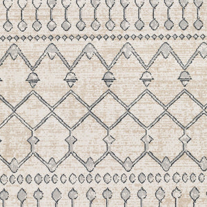 Livabliss Lavadora Machine Woven Bohemian Global Runner Rug for Hallways and Entryways Ink Blue, Gray 5'3" x 7' LVR2339-537