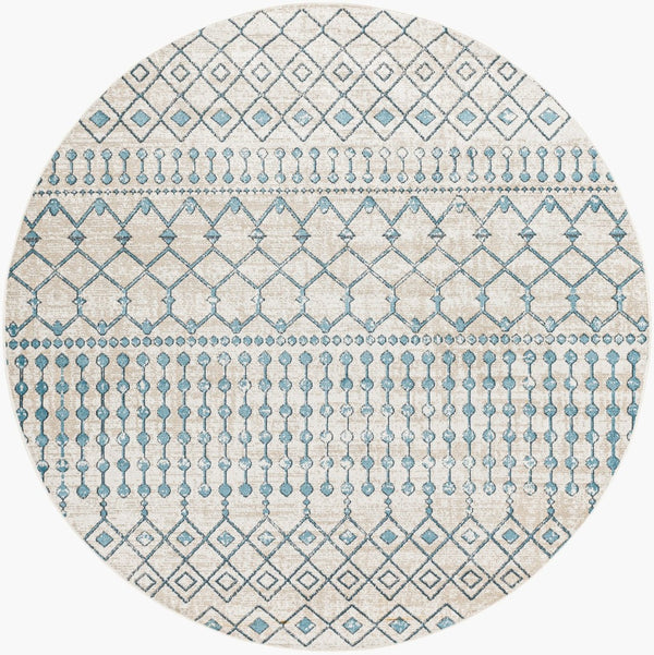 Livabliss Lavadora Bohemian Global Square Polyester Rug Machine Woven Low Pile Living Room LVR2340-67RD