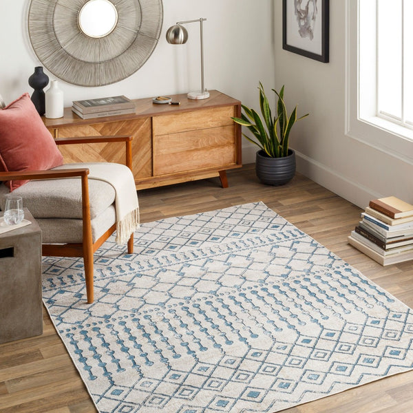 Livabliss Lavadora Bohemian Global Square Polyester Rug Machine Woven Low Pile Living Room LVR2340-67RD