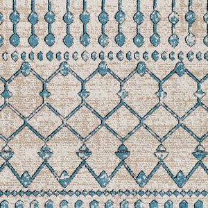 Livabliss Lavadora Bohemian Global Square Polyester Rug Machine Woven Low Pile Living Room LVR2340-67RD