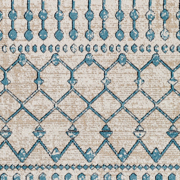 Livabliss Lavadora Bohemian Global Square Polyester Rug Machine Woven Low Pile Living Room LVR2340-67RD