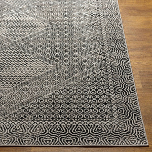 Livabliss Lavadora Machine Woven Polyester Area Rug Bohemian Turkish Pattern for Living Rooms Black, Gray 9'2" x 12' LVR2341-9312