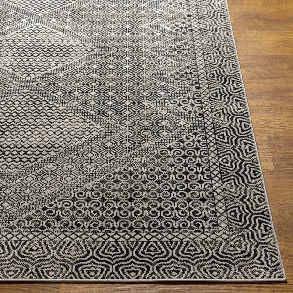 Livabliss Lavadora Machine Woven Polyester Area Rug Bohemian Turkish Pattern for Living Rooms Black, Gray 9'2" x 12' LVR2341-9312