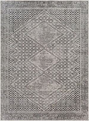 Livabliss Lavadora Bohemian Runner Rug Turkish Woven Polyester Low Pile Hallway Entryway Black, Gray 9'2" x 12' LVR2342-9312