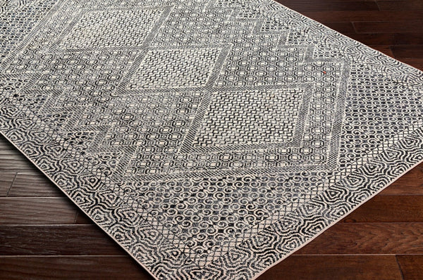Livabliss Lavadora Bohemian Runner Rug Turkish Woven Polyester Low Pile Hallway Entryway Black, Gray 9'2" x 12' LVR2342-9312