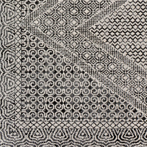 Livabliss Lavadora Bohemian Runner Rug Turkish Woven Polyester Low Pile Hallway Entryway Black, Gray 9'2" x 12' LVR2342-9312