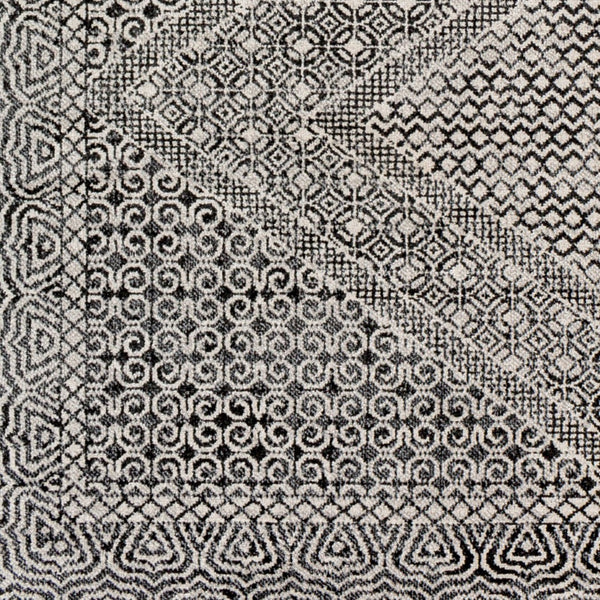 Livabliss Lavadora Bohemian Runner Rug Turkish Woven Polyester Low Pile Hallway Entryway Black, Gray 9'2" x 12' LVR2342-9312
