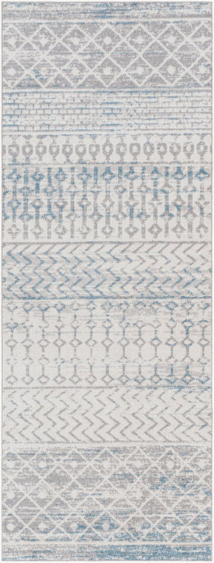Livabliss Lavadora Bohemian Global Runner Rug Machine Woven Polyester Low Pile Hallway Accent Gray, Light Gra 2'7" x 7'3" LVR2343-2773
