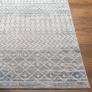 Livabliss Lavadora Bohemian Global Runner Rug Machine Woven Polyester Low Pile Hallway Accent Gray, Light Gra 2'7" x 7'3" LVR2343-2773