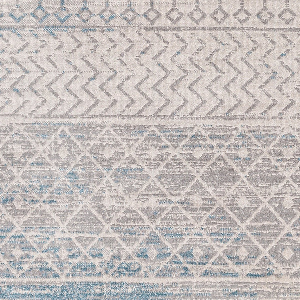 Livabliss Lavadora Bohemian Global Runner Rug Machine Woven Polyester Low Pile Hallway Accent Gray, Light Gra 2'7" x 7'3" LVR2343-2773