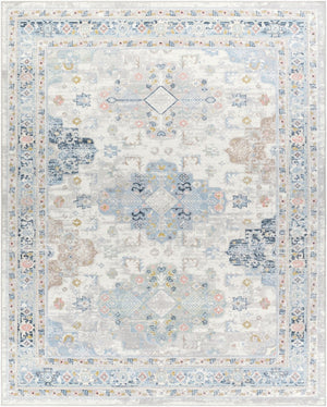 Livabliss Lavadora Traditional Runner Rug Machine Woven Polyester for Hallways and Entryways Ivory, Medium G 7'10" x 10' LVR2346-71010