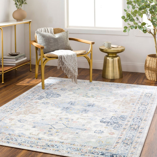 Livabliss Lavadora Traditional Runner Rug Machine Woven Polyester for Hallways and Entryways Ivory, Medium G 9'2" x 12' LVR2346-9312