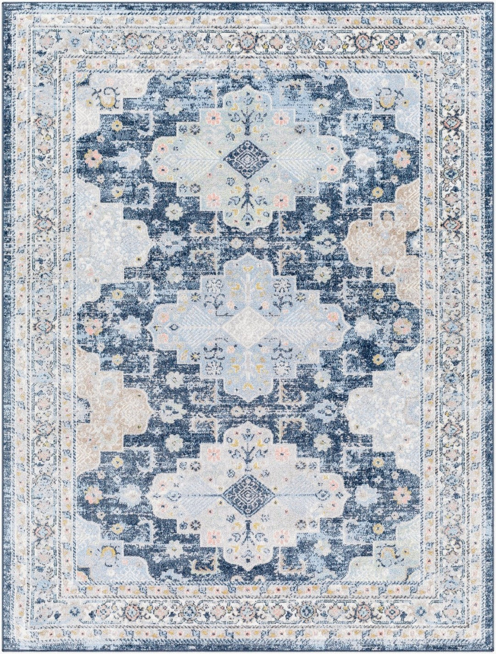 Livabliss Lavadora Traditional Low Pile Polyester Area Rug Turkey Woven Living Room Floor LVR2347-67RD