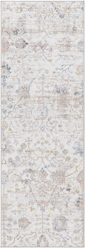 Livabliss Lavadora Traditional Turkish Pattern Polyester Area Rug for Entryways and Hallways Ivory, Brown 2'7" x 7'3" LVR2358-2773