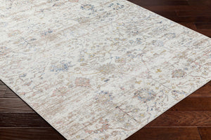 Livabliss Lavadora Traditional Turkish Pattern Polyester Area Rug for Entryways and Hallways Ivory, Brown 6'7" x 6'7" Round LVR2358-67RD
