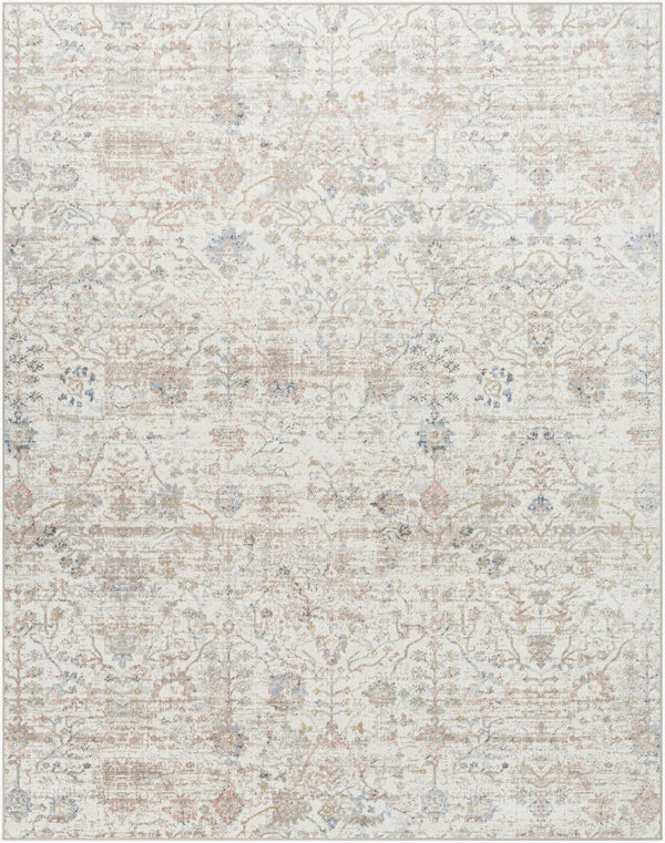 Livabliss Lavadora Traditional Turkish Pattern Polyester Area Rug for Entryways and Hallways Ivory, Brown 7'10" x 10' LVR2358-71010
