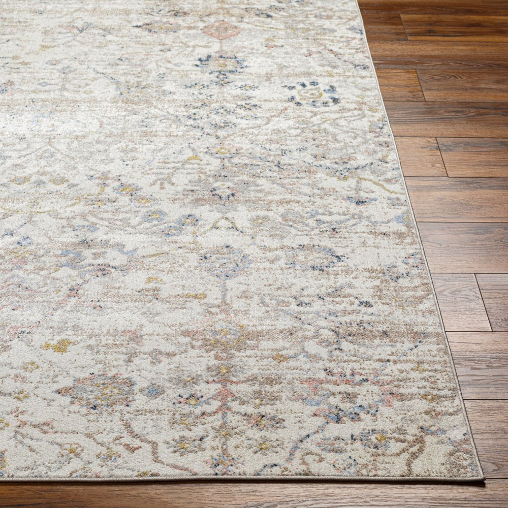 Livabliss Lavadora Traditional Turkish Pattern Polyester Area Rug for Entryways and Hallways Ivory, Brown 7'10" x 10' LVR2358-71010
