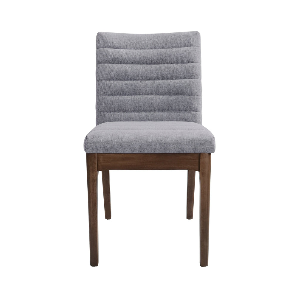 English Elm Christopher Knight Home® - DINING Chair Set of 2 Dark Grey Mid-Century Upholstered Fabric Seats with Channel Stitching & Splayed Rubberwood Legs 73471.00