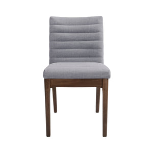 English Elm Christopher Knight Home® - DINING Chair Set of 2 Dark Grey Mid-Century Upholstered Fabric Seats with Channel Stitching & Splayed Rubberwood Legs 73471.00
