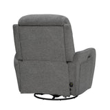 Parker House Parker Living Quest - Upgrade Charcoal Cordless Swivel Glider Recliner - Powered By Freemotion Upgrade Charcoal 94% Polyester, 6% Nylon MQUE#812GSPH-P25-UPCH