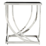 Homelegance By Top-Line Amiyah Steel Arch Square End Table Silver Steel