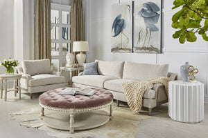 A.R.T. Furniture Tresco Sofa - Elegant New Traditional Design With Smoaked Finish & Plush Comfort For Your Living Room Brown Fabric In A Polyester,Tan And Dove Coloration 760521-5303