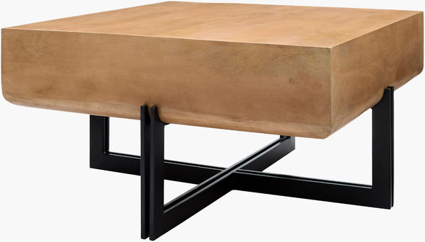 Surya Lowmax Square Low Profile Coffee Table Handcrafted in India for Modern Living Rooms LWMX002-183535