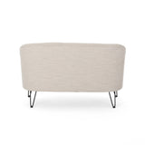 Christopher Knight Home® - Noble House - Nilton Modern Fabric Loveseat with Hairpin Legs