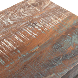 English Elm Christopher Knight Home® - Wd. Recycled Cabinet - Handcrafted Mango Wood Slatted Boho Storage Cabinet with Distressed Finish, Crescent Handles 66629.00