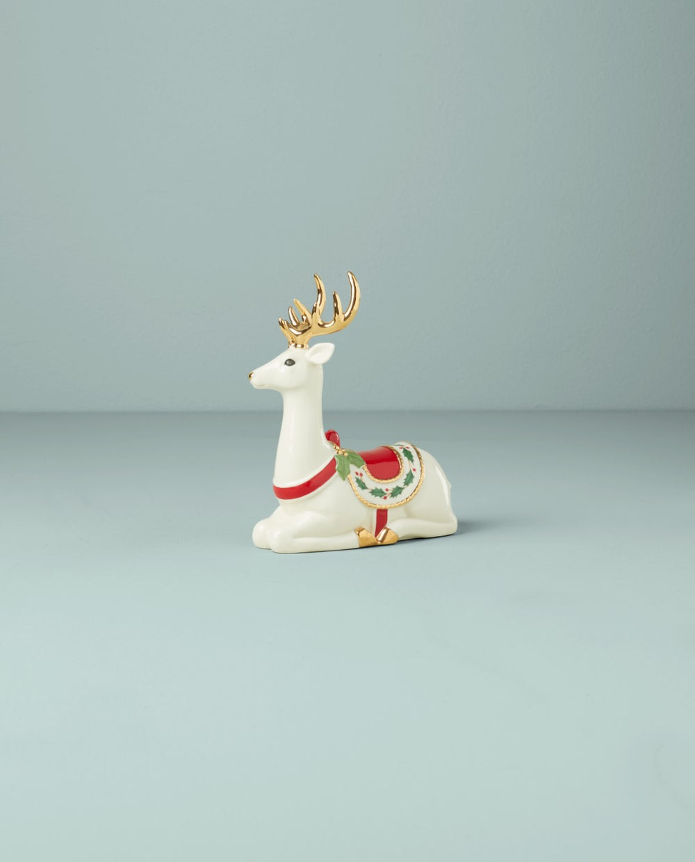 Lenox Laying Reindeer Figurine Multi, IVORY PORCELAIN 894973