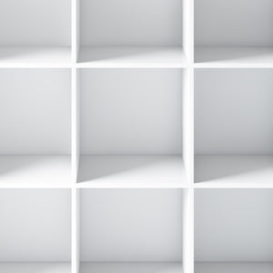 English Elm Artisan 9-Cube Bookcase - Handcrafted White Storage Unit For Stylish Organization In Any Room B136P158415