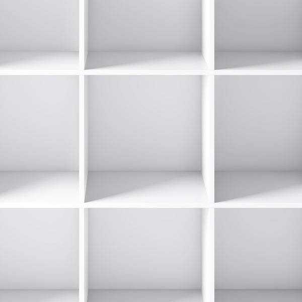 English Elm Artisan 9-Cube Bookcase - Handcrafted White Storage Unit For Stylish Organization In Any Room B136P158415