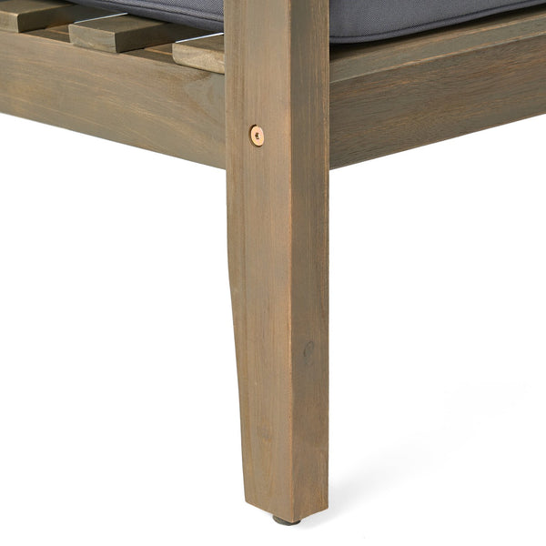 English Elm Christopher Knight Home® - Peyton Outdoor Loveseat & Coffee Table Set - Stylish Acacia Wood With Water-Resistant Cushions 57972.00SETGRY