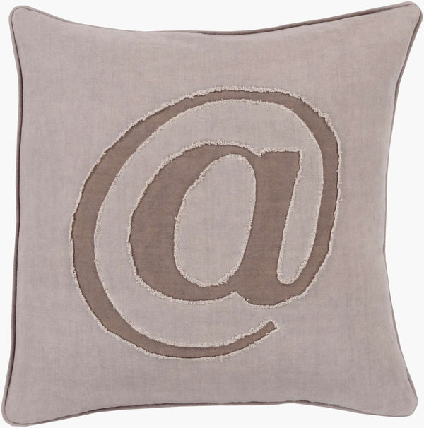 Surya Linen Text Lx-001 18"X18" Durable Accent Pillow - Modern Charm For Your Home Decor, Spot Clean Only Charcoal Linen Lx003-1818p