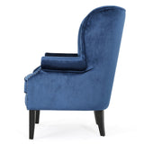 Christopher Knight Home® - Noble House - Tomlin Modern Glam Velvet Club Chair with Nailhead Trim