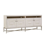 Ashby Place 4-Door Server with Open Shelves Natural with Reflection Gray Finish P359306 Pulaski Furniture