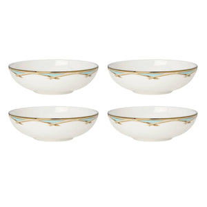 Lenox British Colonial Bamboo Fruit Bowls, Set of 4 Brown, WHITE PORCELAIN 897298