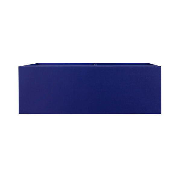 42" Metal and Wood Console Table with Tiered Shelves Blue FSIL2KBU Walker Edison