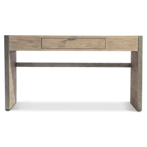 Bernhardt Bernhardt Tribeca Desk With Distressed Aurum Oak Top, Barlow Steel Frame, Center Drawer & Glides D33510