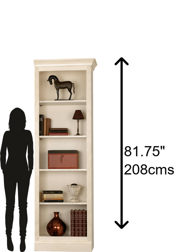 Hekman Furniture 920016 Elegant Right Bookcase For Stylish Storage – Durable Wood Design With Adjustable Shelves Antique Vanilla Right Return Bookcase 920010