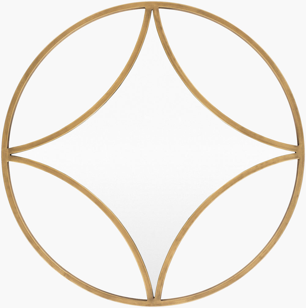 Surya Luxley 30"X30" Modern Decorative Mirror - Elevate Your Space With Timeless Style & 30-day Warranty Frame, Gold Iron Lxl001-3030