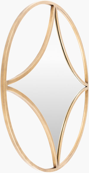 Surya Luxley 30"X30" Modern Decorative Mirror - Elevate Your Space With Timeless Style & 30-day Warranty Frame, Gold Iron Lxl001-3030