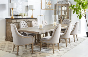 A.R.T. Furniture Architrave Upholstered Arm Chair - Elegant Almond Finish, Timeless Tufted Design, Versatile Comfort Brown Material, Parawood Solids,Foam,Fabric 277207-2608