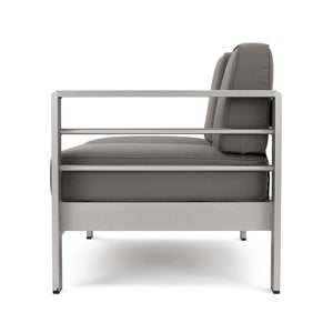 English Elm Cape Coral Outdoor Sectional Sofa Set with Aluminum Frame and Glass Top Coffee Table 57589.00
