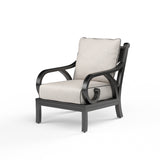 Monterey Club Chair in Frequency Sand w/ Contrast Canvas Java Welt SW3001-21-SAND-STKIT Sunset West